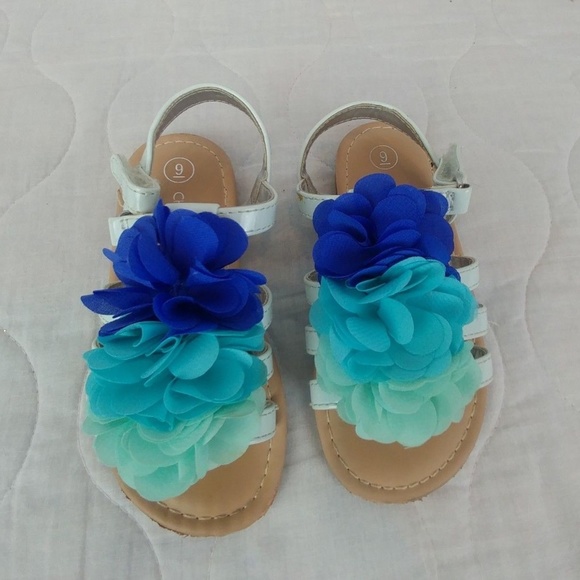 Cherokee Other - CHEROKEE white & blue Sandals Sz